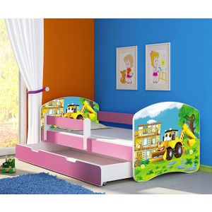 ACMA Dječiji krevet Acma II sa ladicom Pink - 140x70cm - Dezen 20