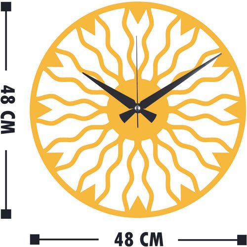 Wallity Ukrasni metalni zidni sat, Metal Wall Clock 21 - Gold slika 3