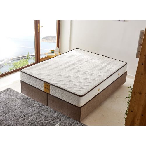 Woody Fashion Madrac, Bijela boja Smeđa, Visco Exclusive 160x200 cm Double Size Memory Foam Luxury Soft Mattress slika 2