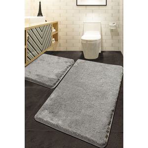 Colors of - Grey Grey Bathmat Set (2 Pieces)