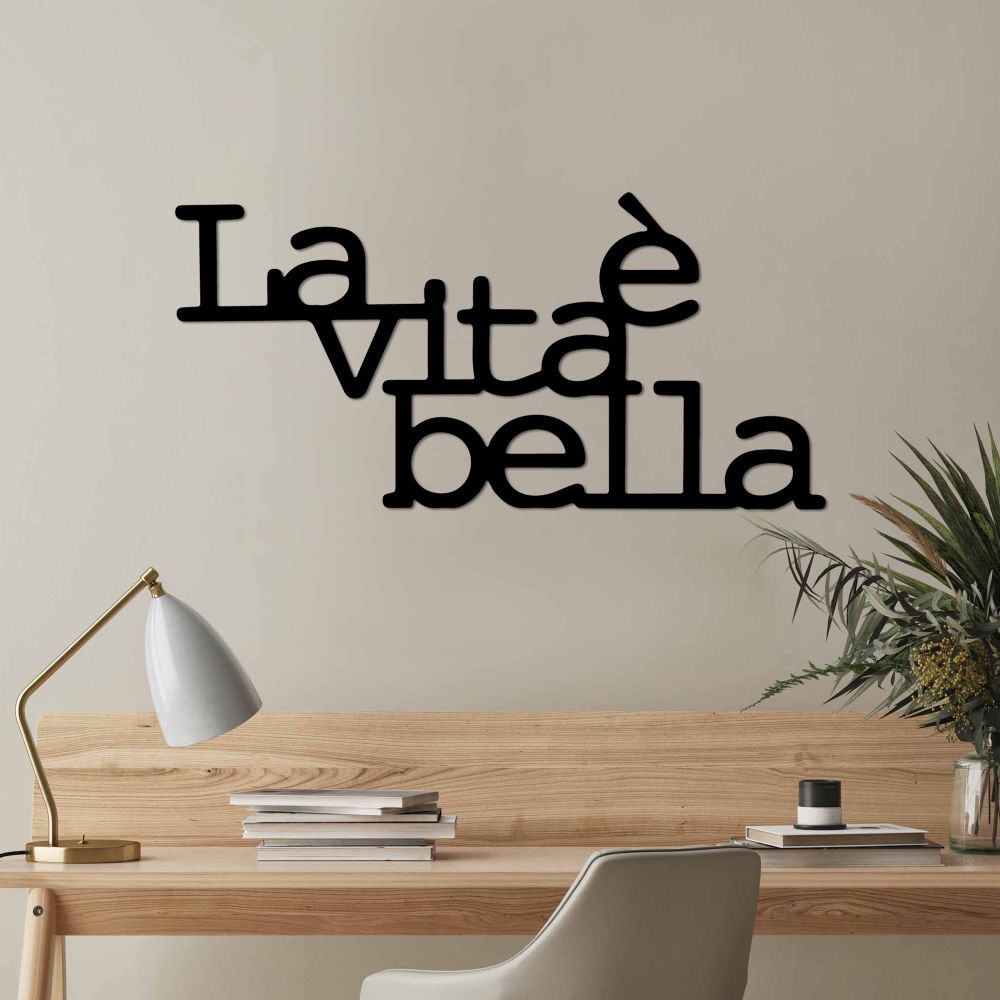 Decorative metal wall accessory Vita E Bella 1, colour: black slika 2