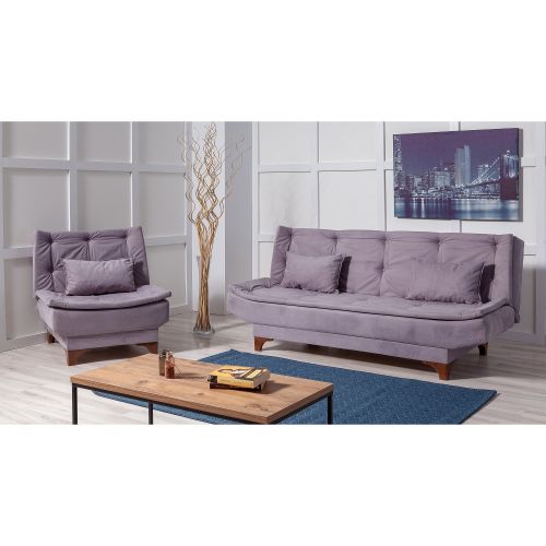 Kelebek-TKM04 0701 Sivi Sofa-Bed Set slika 1