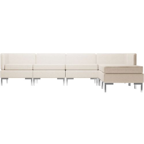 6-dijelni set sofa od tkanine krem slika 3