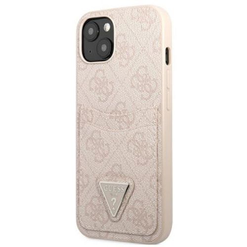 GUESS Futrola za iPhone 13 Pink Triangle Logo Cardslot slika 1