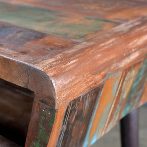 Radni stol od obnovljenog drva sa željeznim nogama slika 34