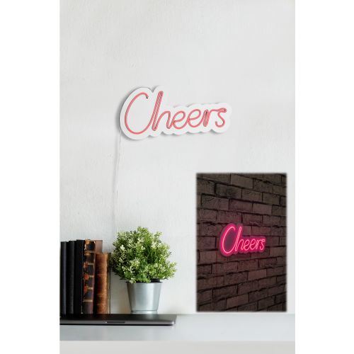 Wallity Ukrasna plastična LED rasvjeta, Cheers - Pink slika 3