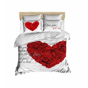 196 Red
White Double Quilt Cover Set