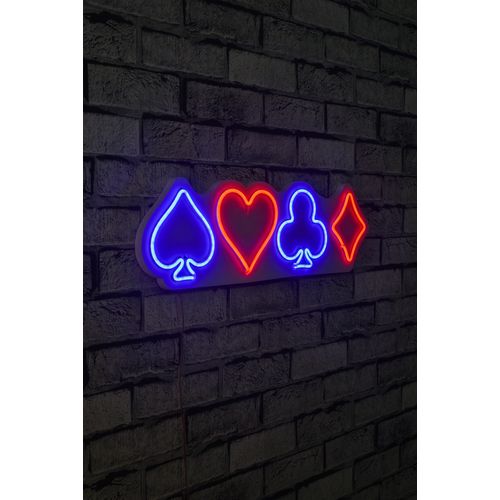 Wallity Ukrasna plastična LED rasvjeta, Briscambille Poker Suits - Multicolor slika 1