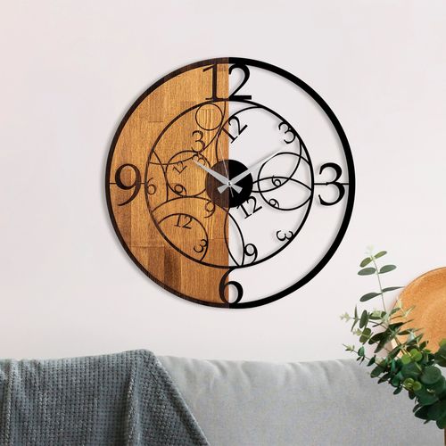 Wallity Ukrasni drveni zidni sat, Wooden Clock - 56 slika 1