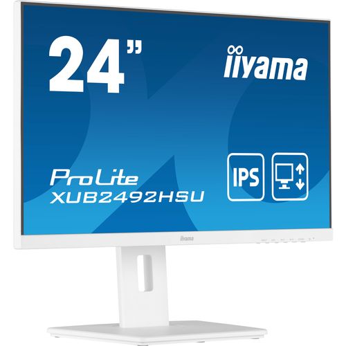 Iiyama XUB2492HSU-W5 Monitor 24" 1920x1080/Full HD IPS/75Hz/4ms/HDMI/VGA/DP/USB/Zvučnici/beli slika 6