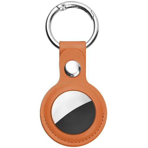 Techsuit - sigurni kožni držač (SLH1) - Apple AirTag torbica s metalnim prstenom - narančasta slika 1