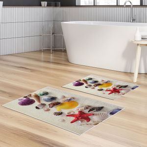 Set višebojnih prostirki za kupatilo KT413 (2 komada)
