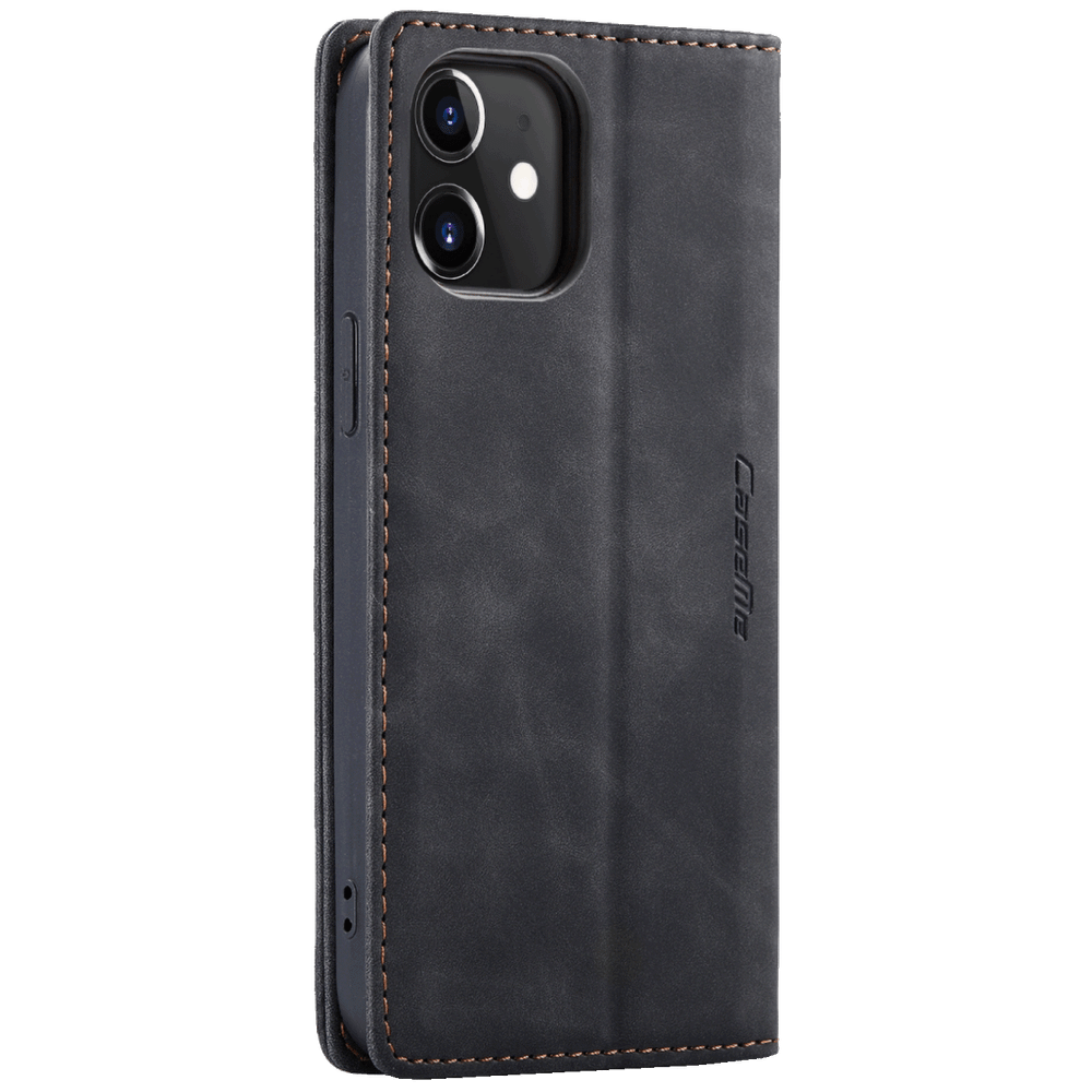 CaseMe Futrola preklopna za iPhone 12/12 Pro Max, koža, crna - Flip Lea. P. Case iPhone 12/12 Pro slika 1