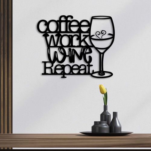 Wallity Metalna zidna dekoracija Coffee Repeat slika 1