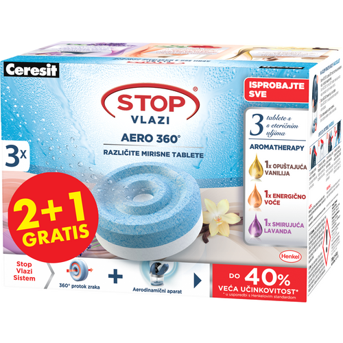 Ceresit STOP vlazi Tablete Aroma Therapy 3x450g slika 1