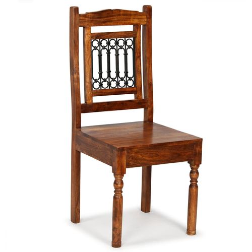 Blagovaonske stolice od masivnog drva s obradom od šišama 4 kom klasične slika 50