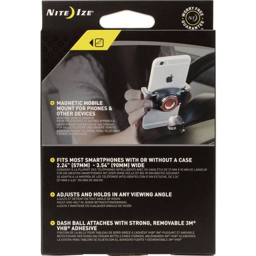 NITE Ize Steelie FreeMount Car Mount Kit ljepljivi jastučić držač za mobitel 360 ° rotirajući 57 - 90 mm slika 3