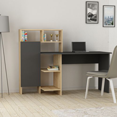 Buğra - Anthracite AnthraciteOak Study Desk slika 1