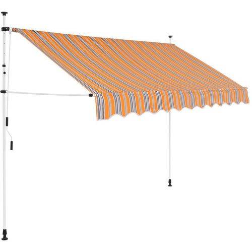 Tenda na ručno uvlačenje 250 cm žuto-plava prugasta slika 2