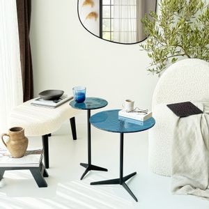 Solis - Black, Blue Black
Blue Side Table Set