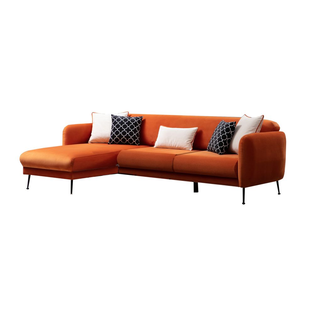 Sevilla Corner Left (Chl+3R) Narandžasti Kutni Sofa-Krevet slika 5