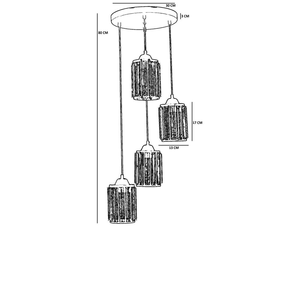 Opviq Luster 938, crni slika 4