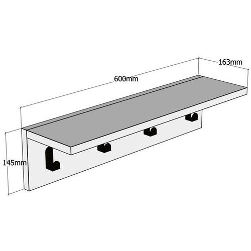 Ayla - Sapphire Sapphire Wall Shelf slika 3