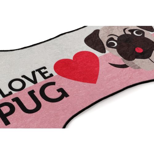 Conceptum Hypnose Tepih (60 x 100), İ Love Pug slika 4