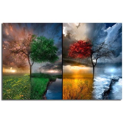 5070C-46 Multicolor Decorative Canvas Painting slika 4