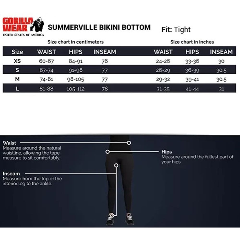 Gorilla Wear Summerville Bikini donji dio, Crni slika 5