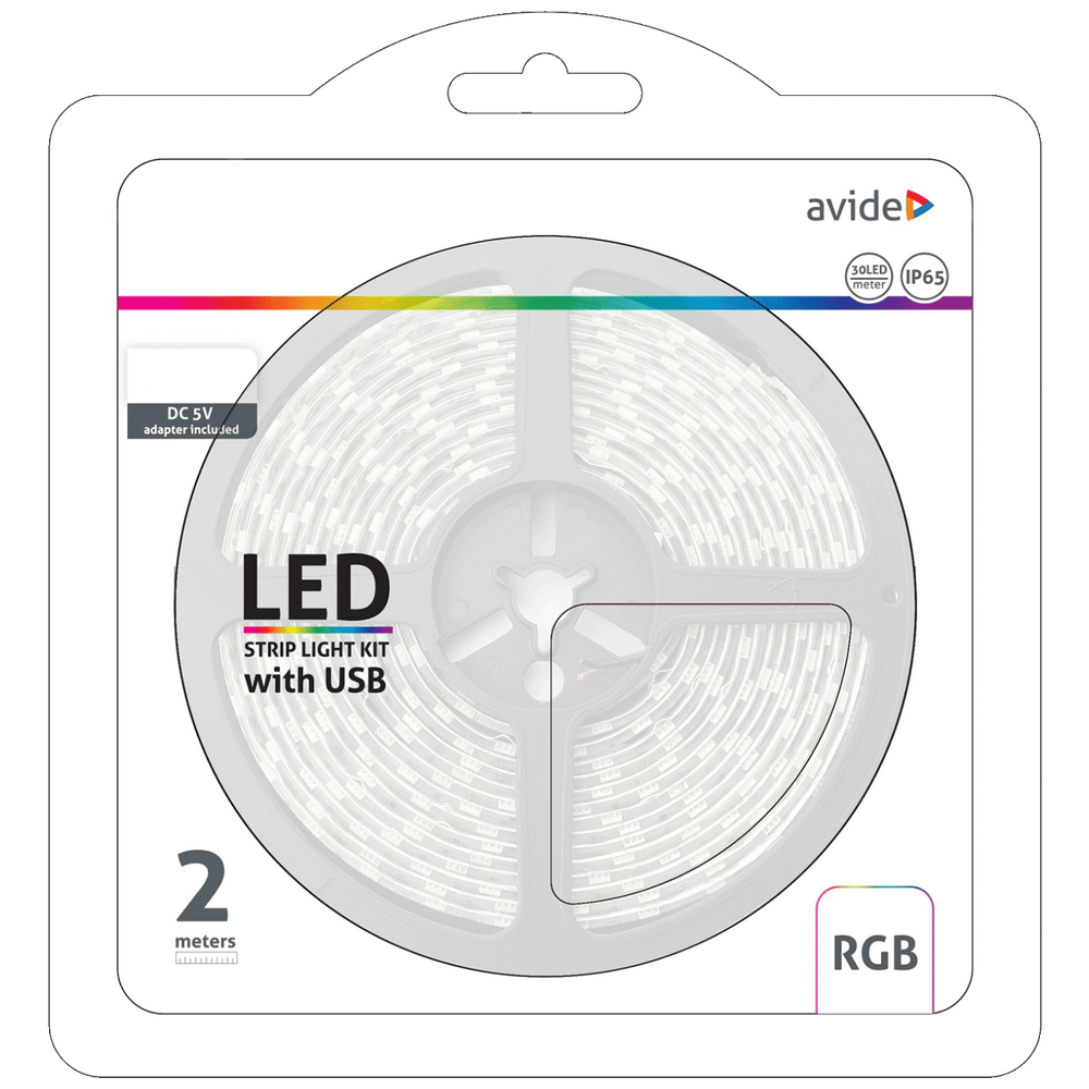 Avide LED traka, RGB, 7.2W, 5V, 2 met., IP65 - ABLSBL5V5050-30RGB65 slika 1
