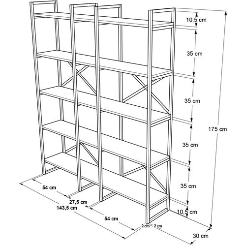 VG5 - A Atlantic Pine Bookshelf slika 6