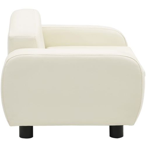 Sofa za pse krem-bijela 80 x 50 x 40 cm od umjetne kože slika 50