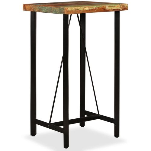 Barski stol od masivnog obnovljenog drva 60x60x107 cm slika 1