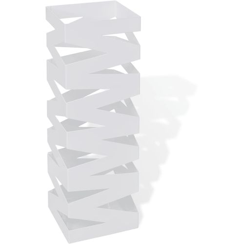 Bijeli Pravokutni Stalak Držač za Kišobrane Čelični 48,5 cm slika 16