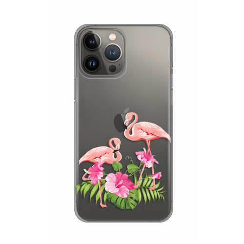 Torbica Silikonska Print Skin za iPhone 13 Pro Max 6.7 Flamingo slika 1