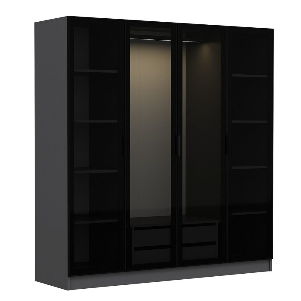 Kale - 6090 Antracit Crni Ormar slika 7