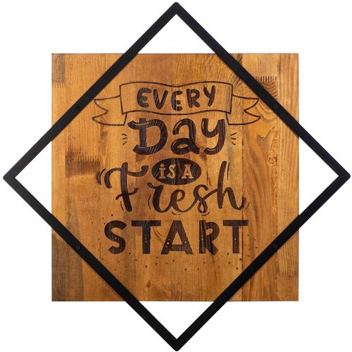 Wallity Drvena zidna dekoracija, Every Day İs A Fresh Start slika 2