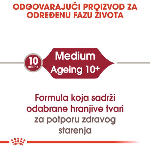 ROYAL CANIN SHN Medium ageing 10+ vrećice za pse, potpuna hrana za starije pse srednje velikih pasmina (od 11 do 25 kg), stariji od 10 godina, 10x140 g slika 8