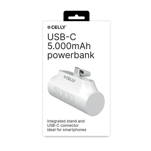 CELLY Power Bank Compact od 5000mAh eksterna baterija u BELOJ boji slika 3