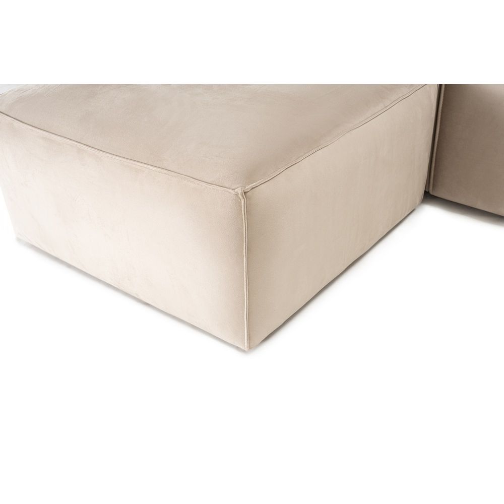 Ugaona Sofa 'Lora' (L1-O1-1R-POUFFE) - Krema Boja slika 11