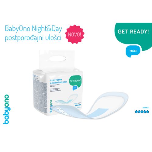 BabyOno Night&amp;Day Postporođajni ulošci 10 komada slika 3