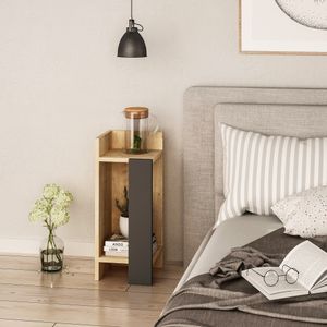 Elos left - Oak, Anthracite OakAnthracite Nightstand