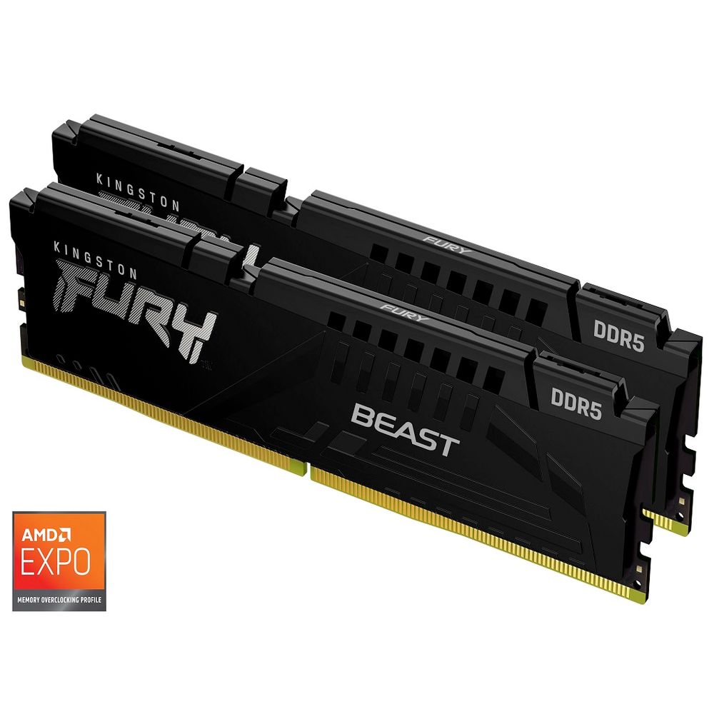 Kingston 64GB 5600MHz DDR5Fury Beast (2x32GB)CL40, EXPO & XMP slika 1