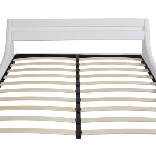 Okvir za krevet od umjetne kože s LED svjetlom bijeli 160 x 200 cm slika 37