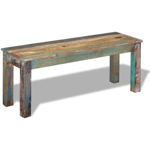 Klupa od masivnog obnovljenog drva 110 x 35 x 45 cm slika 49