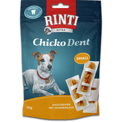 RINTI EXTRA CHICKO DENT Small, poslastice za pse, trakice za žvakanje s pilećim fileom, 50 g  slika 1