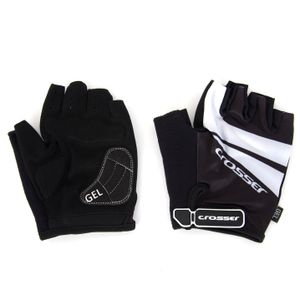 Rukavice CROSSER CG-512 SHORT FINGER black / White L