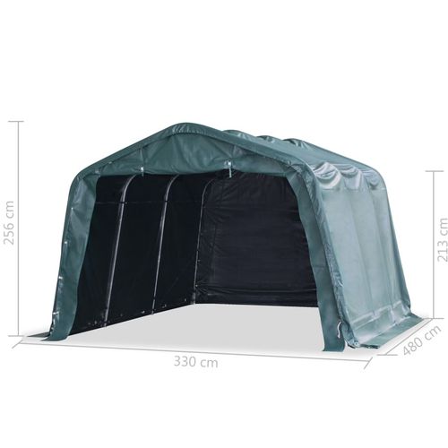 Uklonjivi šator za stoku PVC 550 g/m² 3,3 x 4,8 m tamnozeleni slika 40