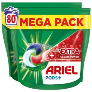 Ariel All-in-1 PODS kapsule za pranje rublja +Extra Clean Power, 80 pranja XXL